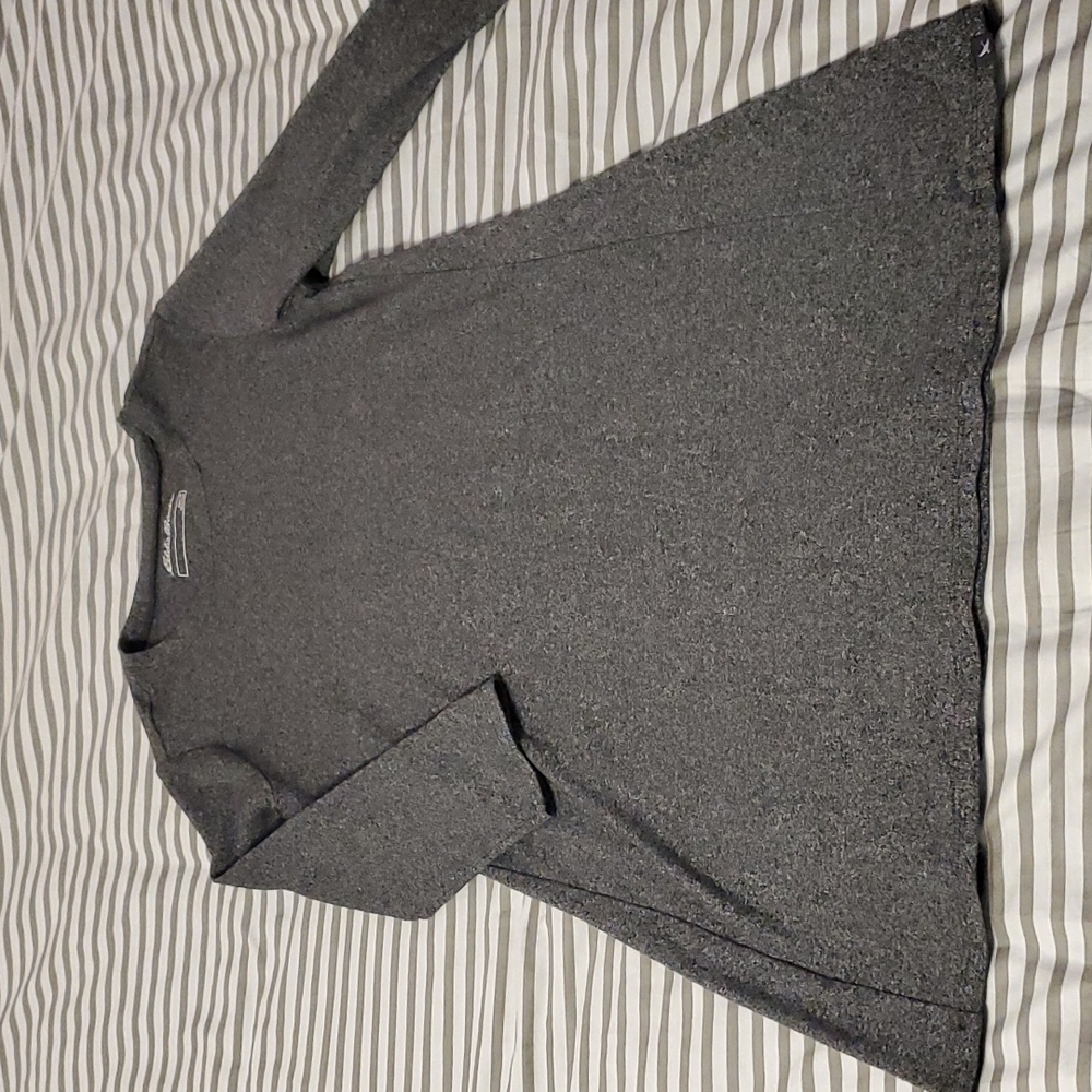 Eddie Bauer Womens 3/4 Sleeve Shirt, Gray, M